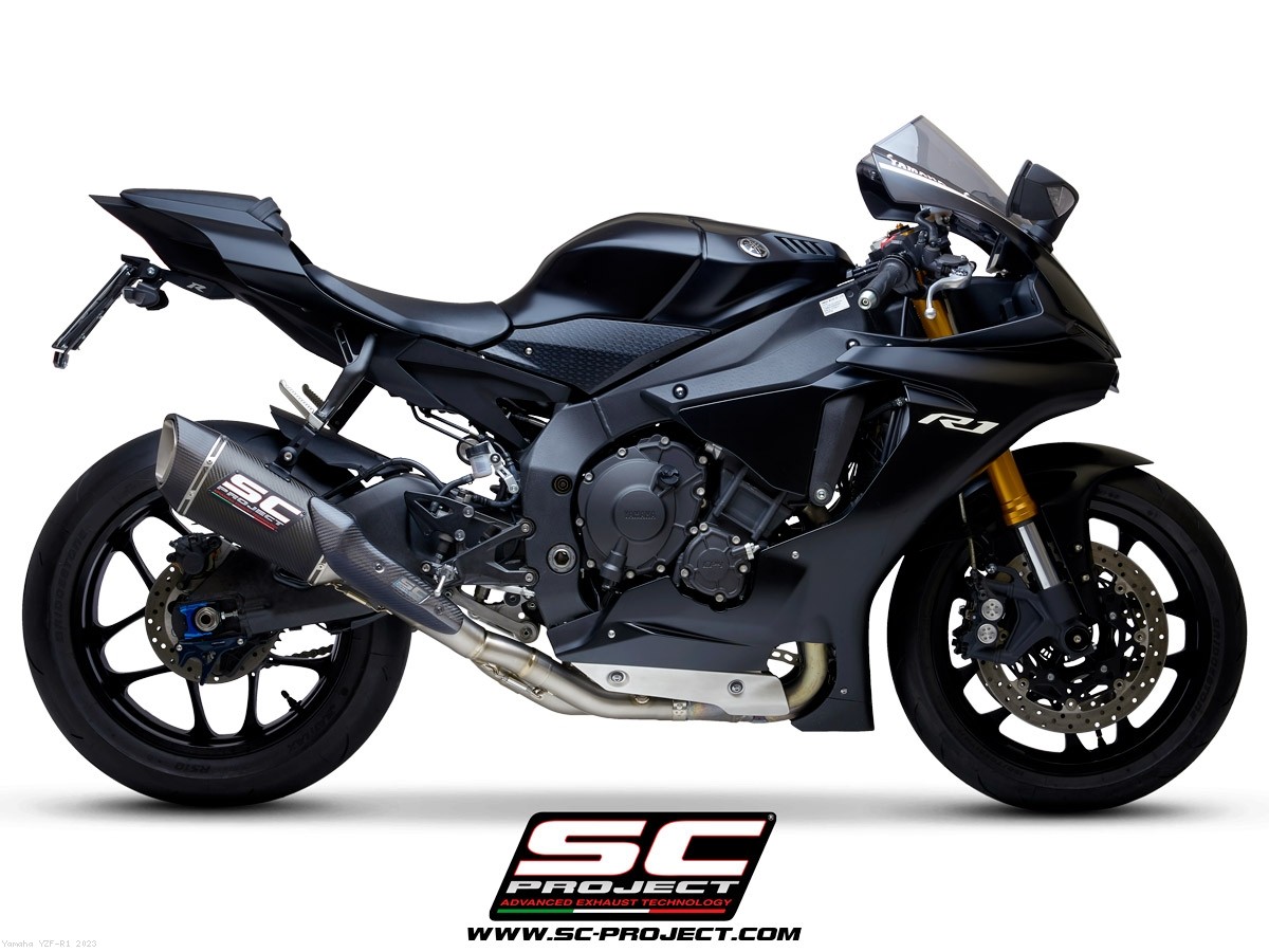 パーツ yzf-r1 15 ~ 25 FISC PROJECT SC1-R SC-Project SC1-R Titanium / Carbon Fiber Slip-On for Yamaha R1